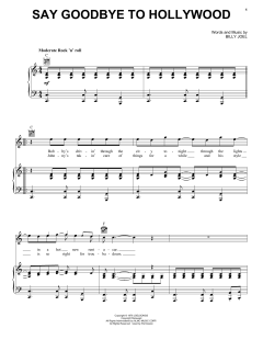 Say Goodbye To Hollywood von Billy Joel (Download) 