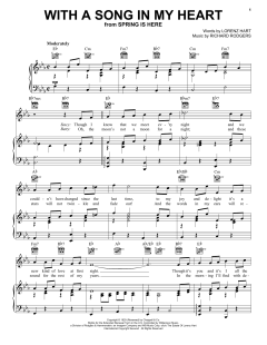 With A Song In My Heart von Lorenz Hart (Download) 
