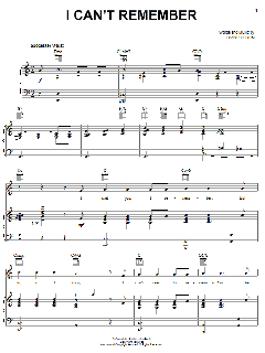 I Can't Remember von Irving Berlin (Download) 