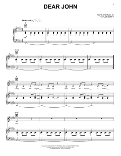 Dear John von Taylor Swift (Download) 