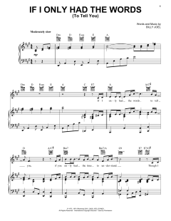 If I Only Had The Words (To Tell You) von Billy Joel (Download) 