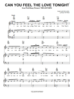 Can You Feel The Love Tonight von Tim Rice (Download) 