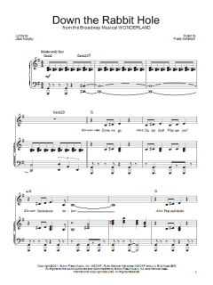 Down The Rabbit Hole von Frank Wildhorn (Download) 