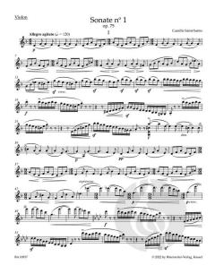 Sonate Nr. 1 in d-Moll op. 75 von Camille Saint-Saëns (Download) 