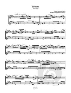 4 Sonaten für Flöte und Basso continuo/obligates Cembalo BWV 1034, 1035, 1030, 1032 von Johann Sebastian Bach (Download) 