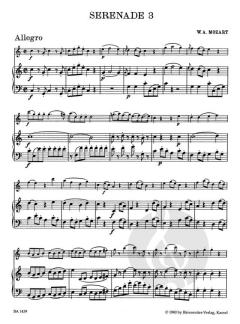 Serenaden KV 439b - Heft 3 von Wolfgang Amadeus Mozart (Download) 