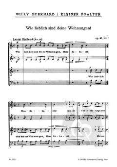 Kleiner Psalter op.82 von Willy Burkhard (Download) 