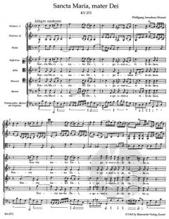 Sancta Maria, mater Dei KV 273 (W.A. Mozart) 