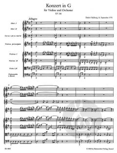 Violinkonzert G-Dur KV 216 von Wolfgang Amadeus Mozart 