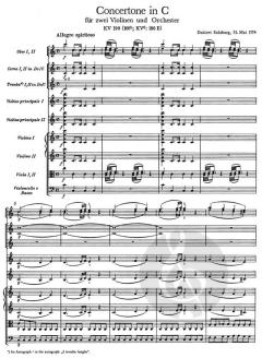 Concertone C-Dur KV 190 von Wolfgang Amadeus Mozart (Download) 
