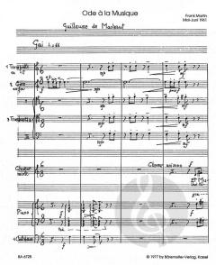 Ode à la musique von Frank Martin (Download) 
