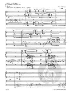 Fragmente für Antigone von Manfred Trojahn 