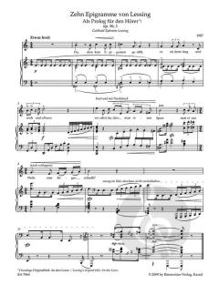 Zehn Epigramme von Lessing op. 56 von Sigfrid Karg-Elert (Download) 