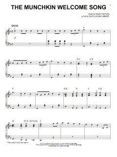 The Munchkin Welcome Song von Danny Elfman (Download) 