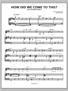 How Did We Come To This? von Andrew Lippa (Download) 