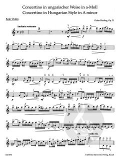 Concertino in ungarischer Weise a-Moll op. 21 von Oskar Rieding (Download) 