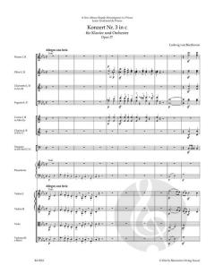Konzert Nr. 3 c-Moll op. 37 von Ludwig van Beethoven für Klavier und Orchester im Alle Noten Shop kaufen (Partitur)