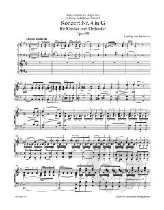 Konzert Nr. 4 G-Dur op. 58 von Ludwig van Beethoven für Klavier und Orchester im Alle Noten Shop kaufen - BA9024-90