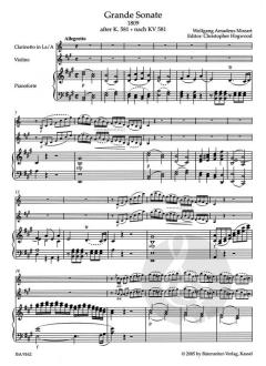 Grande Sonate nach dem Klarinettenquintett KV 581 von Wolfgang Amadeus Mozart (Download) 