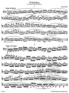 20 Etüden für Violoncello von Joseph Merk im Alle Noten Shop kaufen (Partitur)
