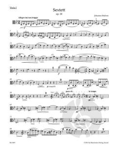 Sextett in B op. 18 von Johannes Brahms für 2 Violinen, 2 Violen und 2 Violoncelli im Alle Noten Shop kaufen (Stimmensatz)