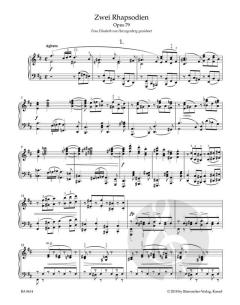 2 Rhapsodien für Klavier op. 79 von Johannes Brahms im Alle Noten Shop kaufen
