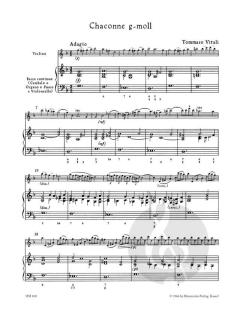 Chaconne für Violine und Basso continuo von Tommaso Vitali (Download) 