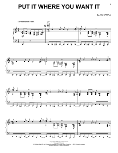 Put It Where You Want It von Joe Sample (Download) 