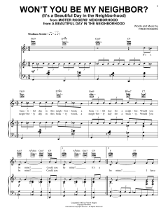 Won't You Be My Neighbor? (It's A Beautiful Day In The Neighborhood) von Fred Rogers (Download) 
