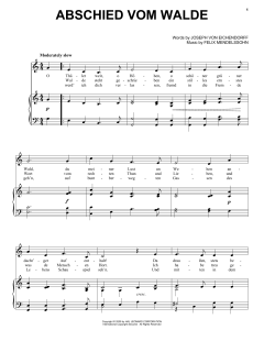 Abschied Vom Walde von Joseph von Eichendorff (Download) 