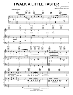 I Walk A Little Faster von Cy Coleman (Download) 