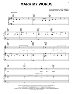 Mark My Words von Justin Bieber (Download) 