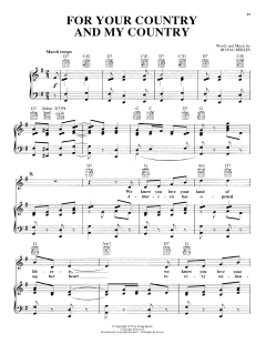 For Your Country And My Country von Irving Berlin (Download) 