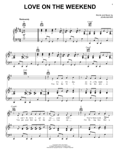 Love On The Weekend von John Mayer (Download) 
