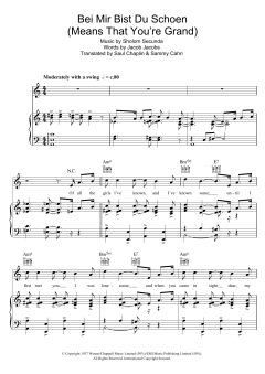 Bei Mir Bist Du Schon (Means That You're Grand) von Sammy Cahn (Download) 