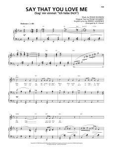 Say That You Love Me (Sag' mir einmal: "Ich liebe Dich") von Franz Schubert (Download) 