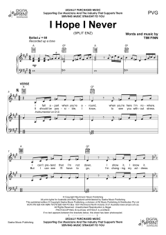 I Hope I Never von Tim Finn (Download) 