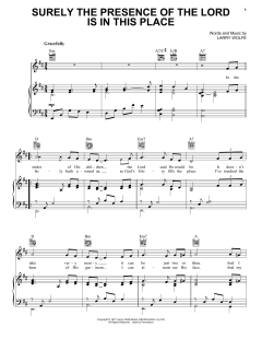 Surely The Presence Of The Lord Is In This Place von Lanny Wolfe (Download) 
