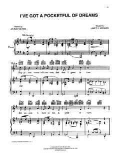 I've Got A Pocketful Of Dreams von Johnny Burke (Download) 
