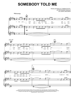 Somebody Told Me von Charlie Puth (Download) 