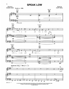 Speak Low von Kurt Weill (Download) 
