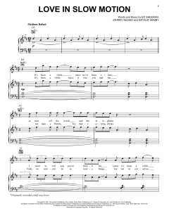 Love In Slow Motion von Ed Sheeran (Download) 