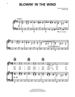 Blowin' In The Wind von Bob Dylan (Download) 