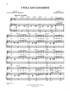 I Will Say Goodbye von Alan Bergman (Download) 