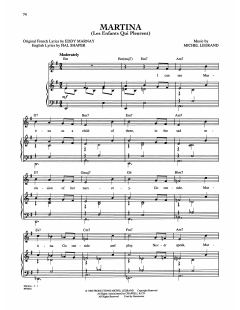 Martina (Les Enfants Qui Pleurent) von Michel Legrand (Download) 