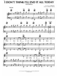 I Don't Think I'll End It All Today von Harold Arlen (Download) 