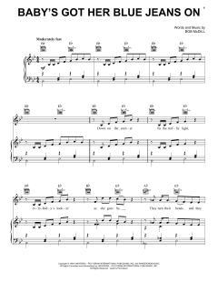 Baby's Got Her Blue Jeans On von Bob McDill (Download) 