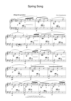 Spring Song, from Songs Without Words, Op.62 (Download) 