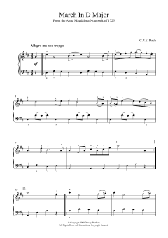 March In D Major, BWV App. 122 von Johann Sebastian Bach (Download) 