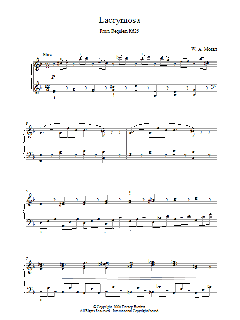 Lacrymosa from Requiem Mass von Wolfgang Amadeus Mozart (Download) 